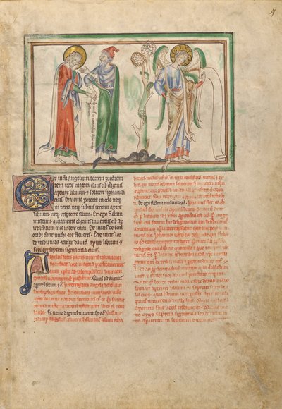 Saint John the Evangelist Consoled by an Elder and by an Angel Holding a Scroll by Unbekannt Unbekannt